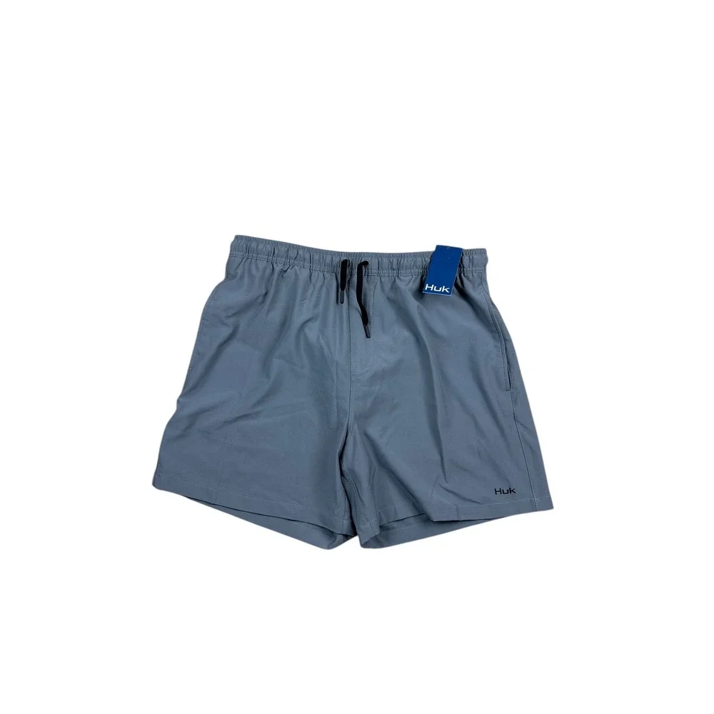 Huk Pursuit Volley Mens Fishing hybrid Shorts Gray Stretch Quick Dry Size L NWT - Picture 1 of 5
